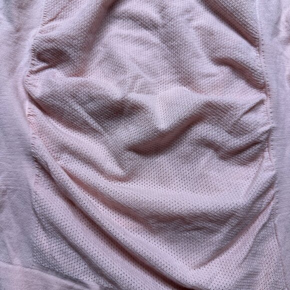 Athleta Restore Muscle Tank Blush Pink Mesh Back Ruched Sides Women’s S - Picture 2 of 6